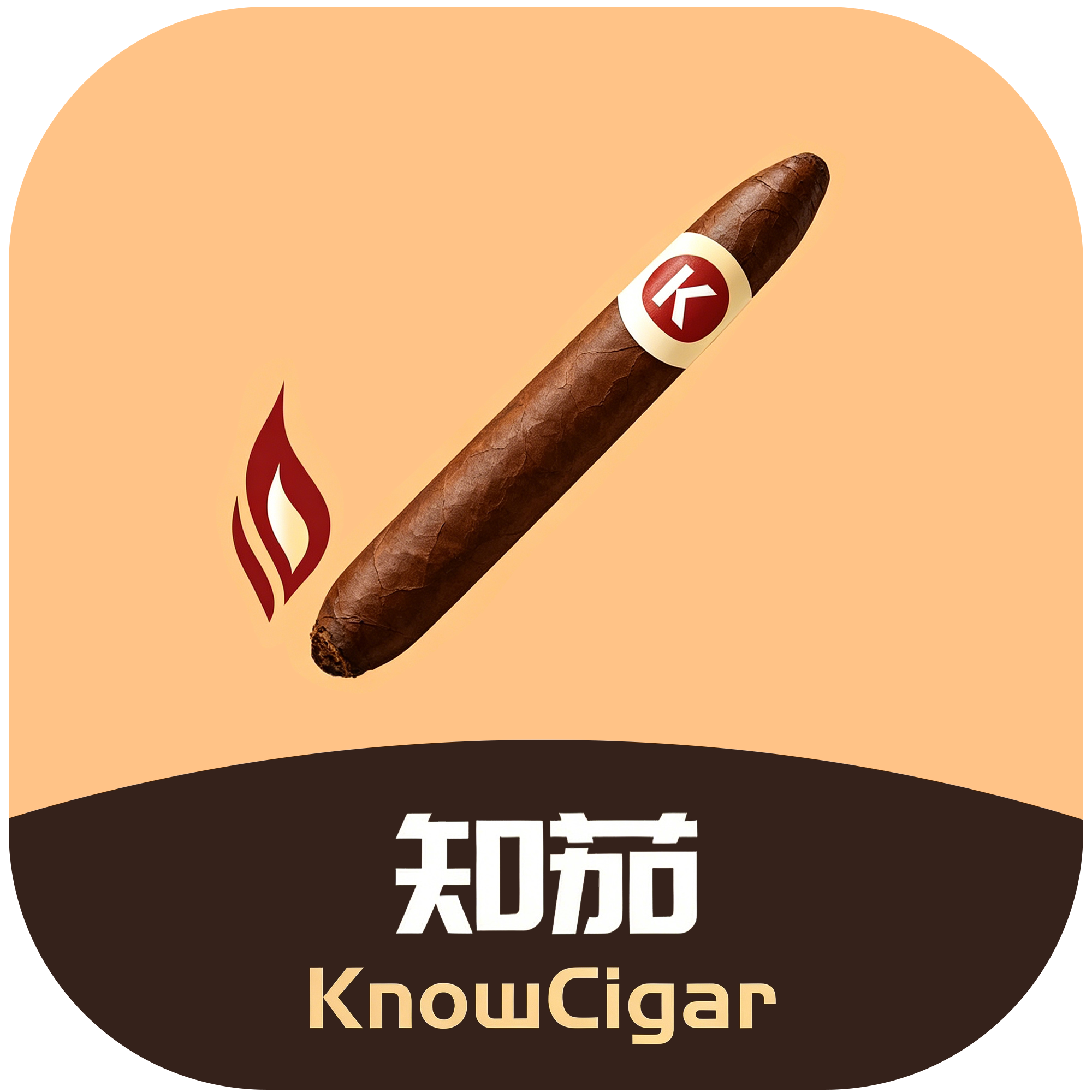 KnowCigar 知茄臻品馆的LOGO