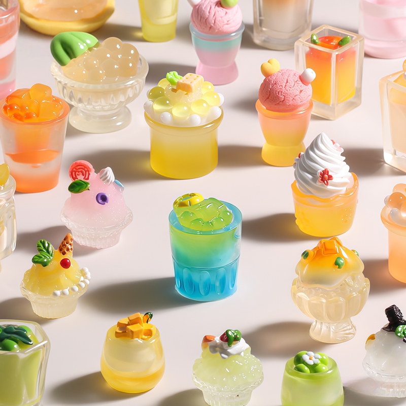 Miniature Simulated Smoothie Drink Cup Blind Bag Small Gift Summer Ice Cream Cup Dessert Food Toy Model Trendy Toy
