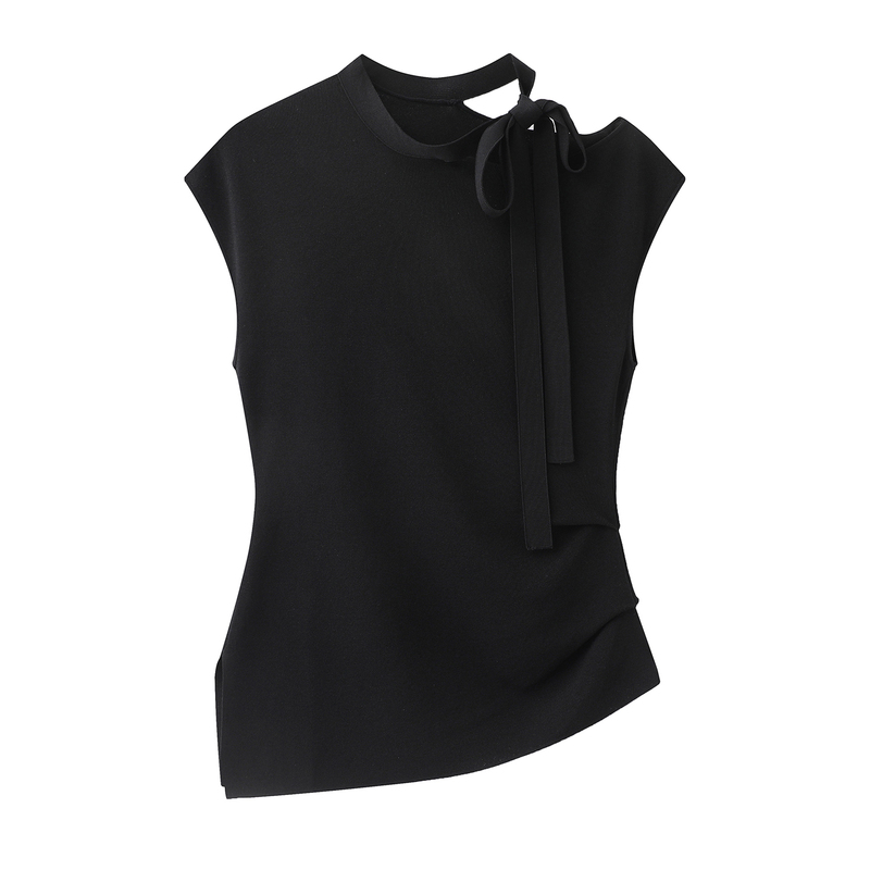Ariose 2026 Summer New Slim-Fit Lace-Up Sleeveless Knit Top Br801133