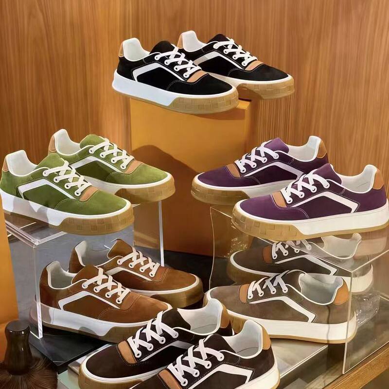 Top-Tier High-End Spring-Summer Urban Commuting 2026 New Biscuit Shoes Suede Cowhide Couple's Thick-Soled Casual Shoes Top-Tier High-End Spring-Summer Urban Commuting 2026 New Biscuit Shoes Suede Cowhide Couple's Thick-Soled Casual Shoes