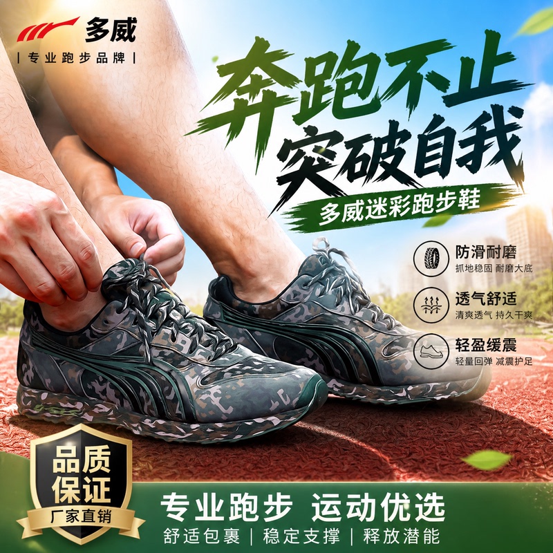 New Style Duowei Genuine Camouflage Running Shoes Exp07) Zse Training Running Shoes Outdoor Sports Physical Training Shoes