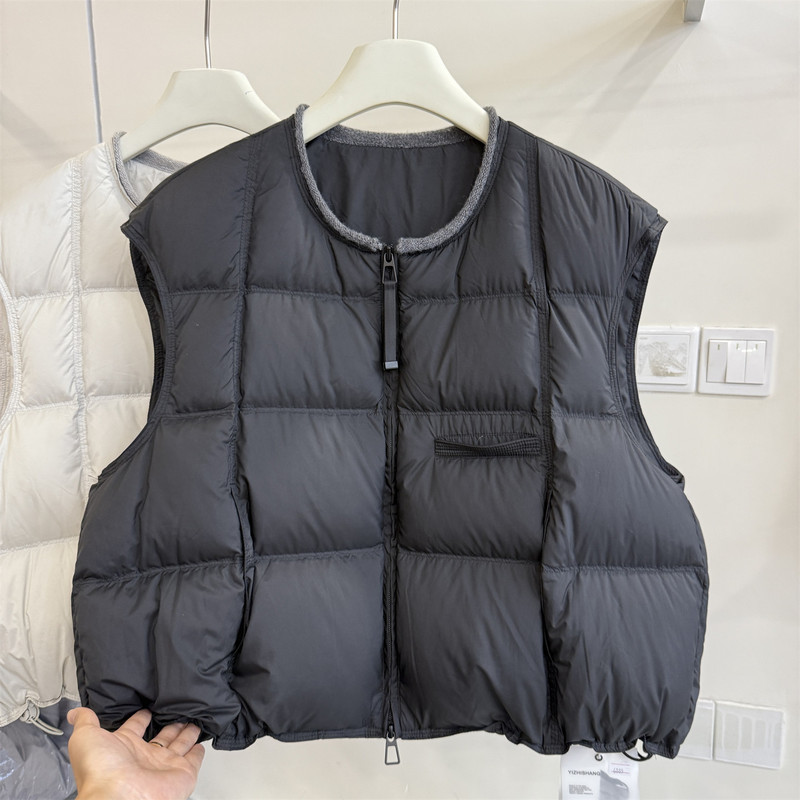 Self-Designed Puff Round-Neck Sleeveless Cold-Proof Vest~33722 Self-Designed Puff Round-Neck Sleeveless Cold-Proof Vest~33722