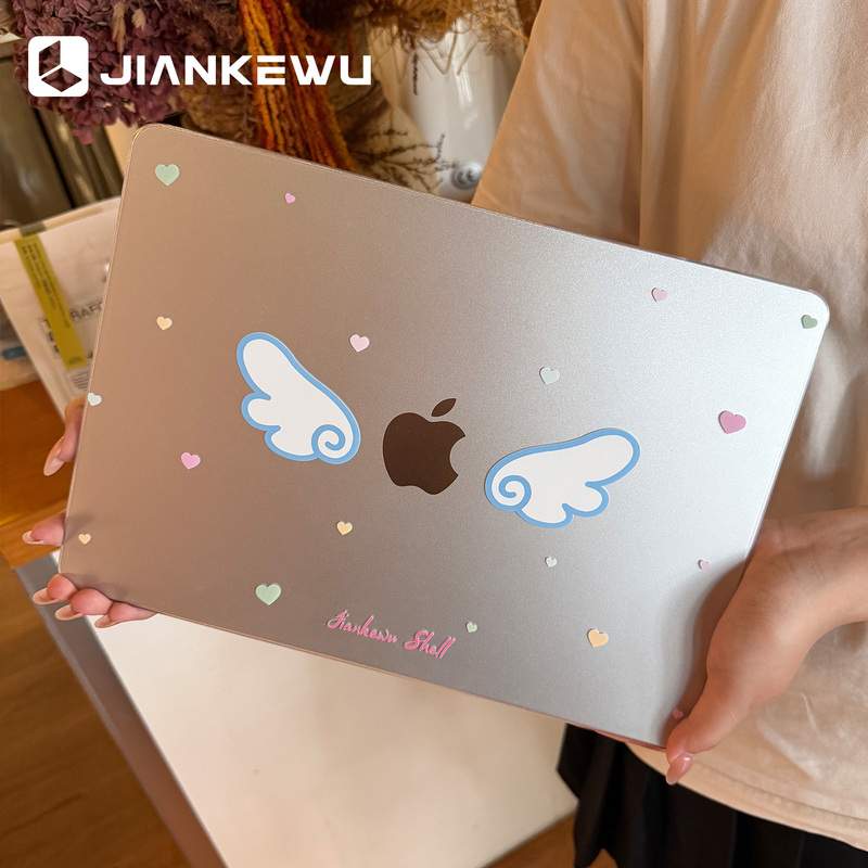 ins Wind Cartoon Little Angel Wings MacBook Protective Case Compatible with 2026 New Neom5/M4/M3 Air 13.6inch Pro15/ 16inch Heart Elements Full Coverage Laptop Hard Case ins Wind Cartoon Little Angel Wings MacBook Protective Case Compatible with 2026 New Neom5/M4/M3 Air 13.6inch Pro15/ 16inch Heart Elements Full Coverage Laptop Hard Case