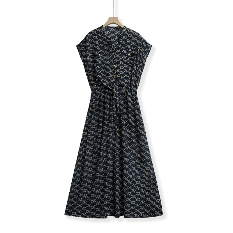 [Recommended by Huahua] Fashionable Design Women's Printed Sleeveless Dress 7992-6B10411