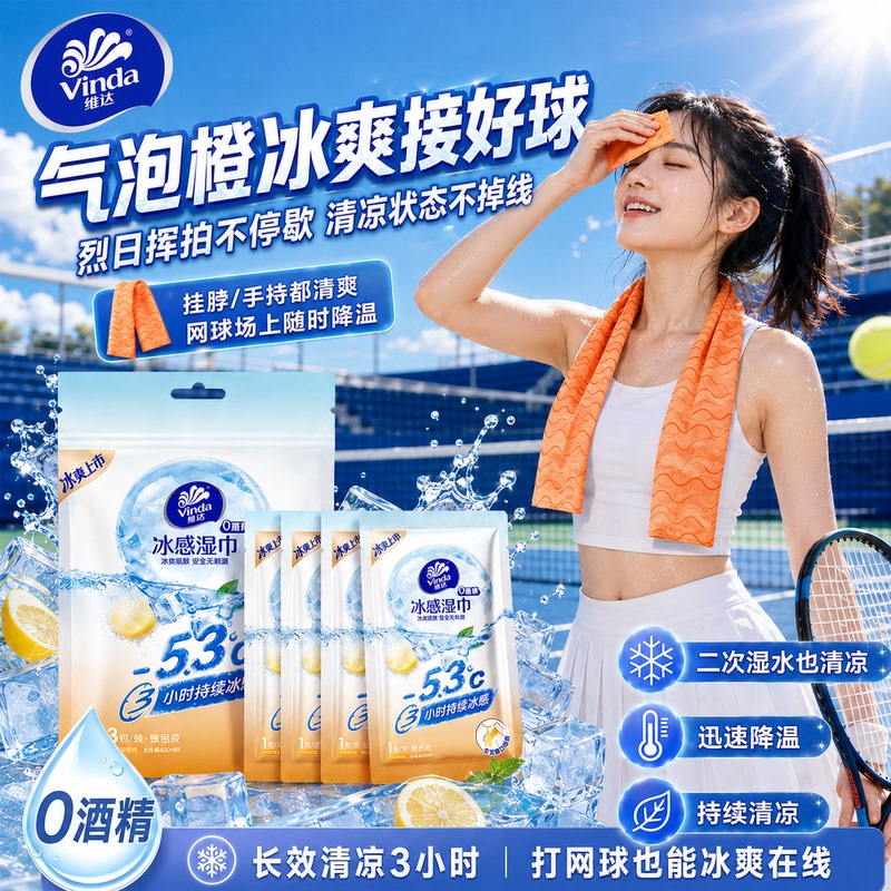 Vinda Ice-Feel Small Towel Cooling and Refreshing Summer Cooling Wipes Ice Towel Outdoor Sports Sweat Wiping Portable Paper Towel Vinda Ice-Feel Small Towel Cooling and Refreshing Summer Cooling Wipes Ice Towel Outdoor Sports Sweat Wiping Portable Paper Towel
