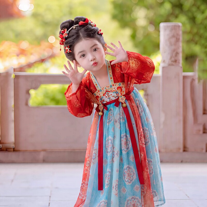 Hanfu for Girls, Spring and Autumn 2026 New Style, Ancient Style Fairy Princess Dress, Chinese Style Mid-Autumn Festival Dress for Girls, Performance Dress Hanfu for Girls, Spring and Autumn 2026 New Style, Ancient Style Fairy Princess Dress, Chinese Style Mid-Autumn Festival Dress for Girls, Performance Dress