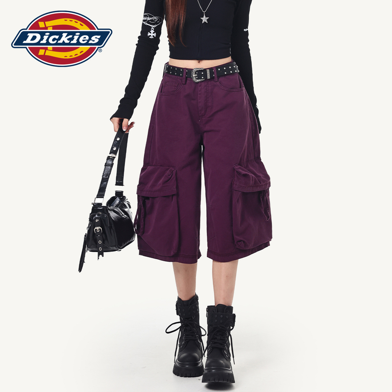 Dickies American-Style Large-Pocket Cropped Work Pants for Women, 2026 New Autumn Loose Design Wide-Leg Mid-Length Pants Dickies American-Style Large-Pocket Cropped Work Pants for Women, 2026 New Autumn Loose Design Wide-Leg Mid-Length Pants