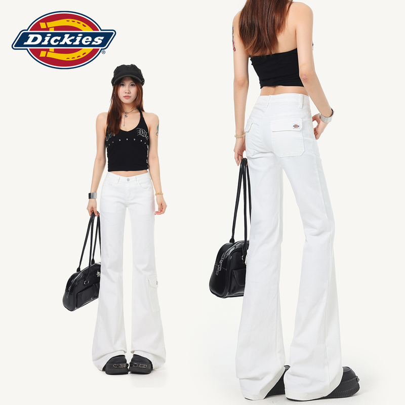 Dickies American-Style Low-Waist Flared Jeans for Women 2026 New Summer Slim-Fit Flared Pants