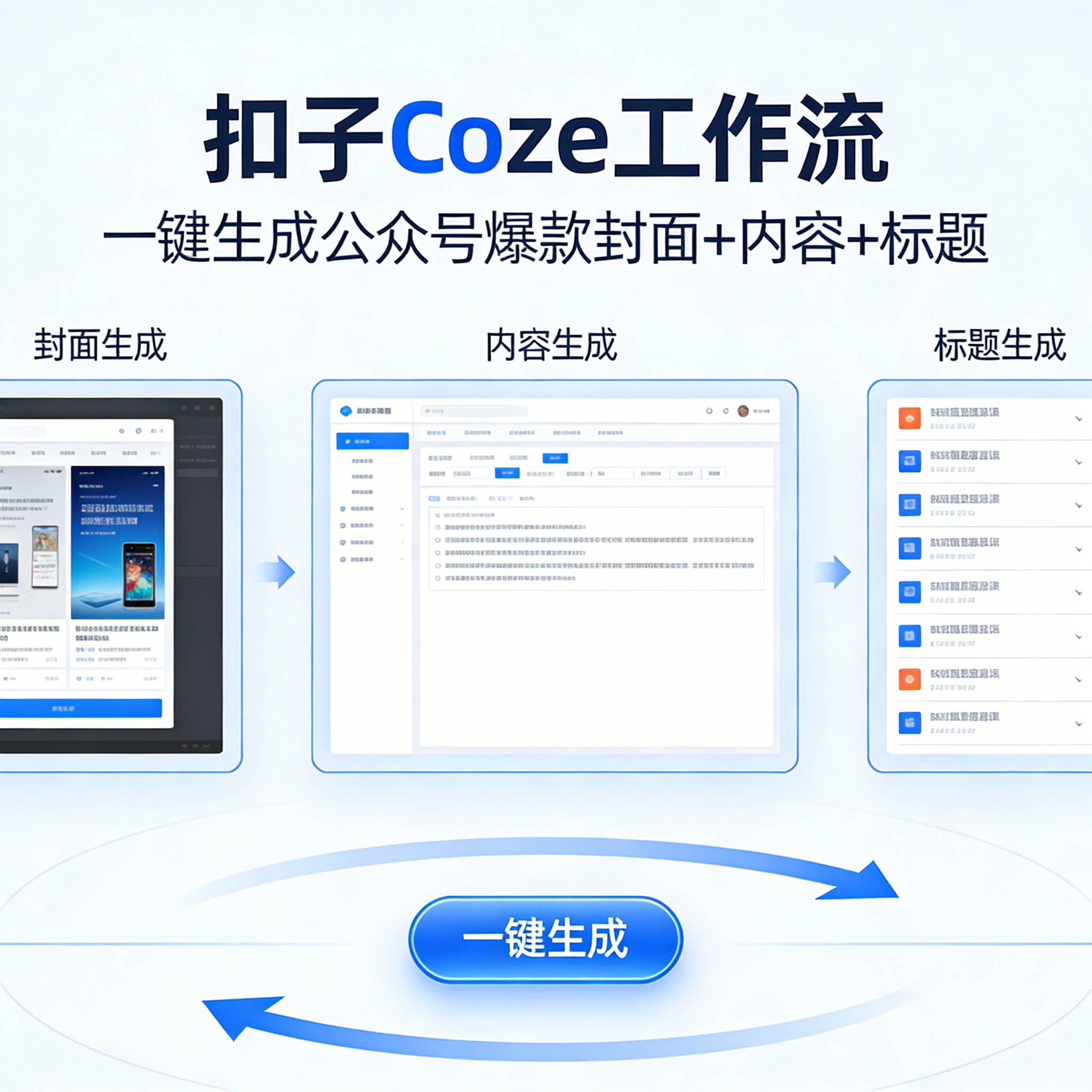 扣子工作流coze成品教程智能体开发公众号一键爆款封面标题文案