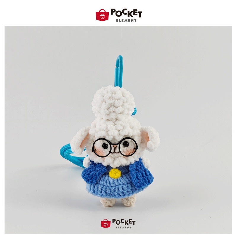 Pocketdoll Hand-Crocheted Hidden Sheep Mayor Bag Pendant Keychain Niche Luxury Gift Pocketdoll Hand-Crocheted Hidden Sheep Mayor Bag Pendant Keychain Niche Luxury Gift