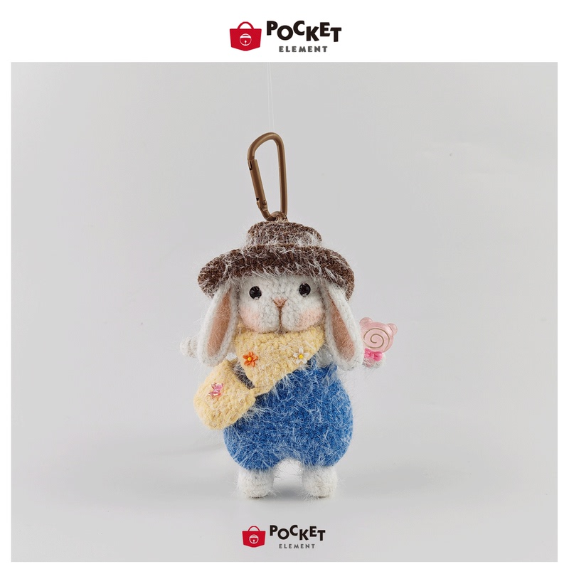 Pocketdoll Hand-Crocheted Cute Candy Rabbit Doll Bag Pendant Keychain Small Gift Pocketdoll Hand-Crocheted Cute Candy Rabbit Doll Bag Pendant Keychain Small Gift