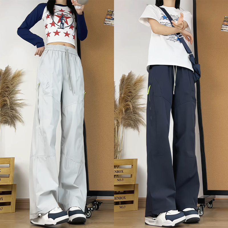 American-Style Slim-Fit Straight-Leg Stretchy Quick-Dry Sports Pants Unisex Loose Large-Size Workwear Casual Pants
