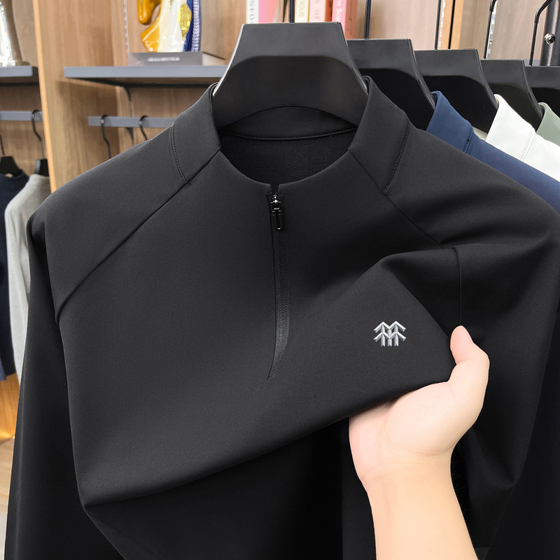 Outlet 2026 Men's Stand-Up Collar Autumn and Winter Long-Sleeved Half-Zip Base Layer T-Shirt Outdoor Sports Cycling Sweatshirt Outlet 2026 Men's Stand-Up Collar Autumn and Winter Long-Sleeved Half-Zip Base Layer T-Shirt Outdoor Sports Cycling Sweatshirt