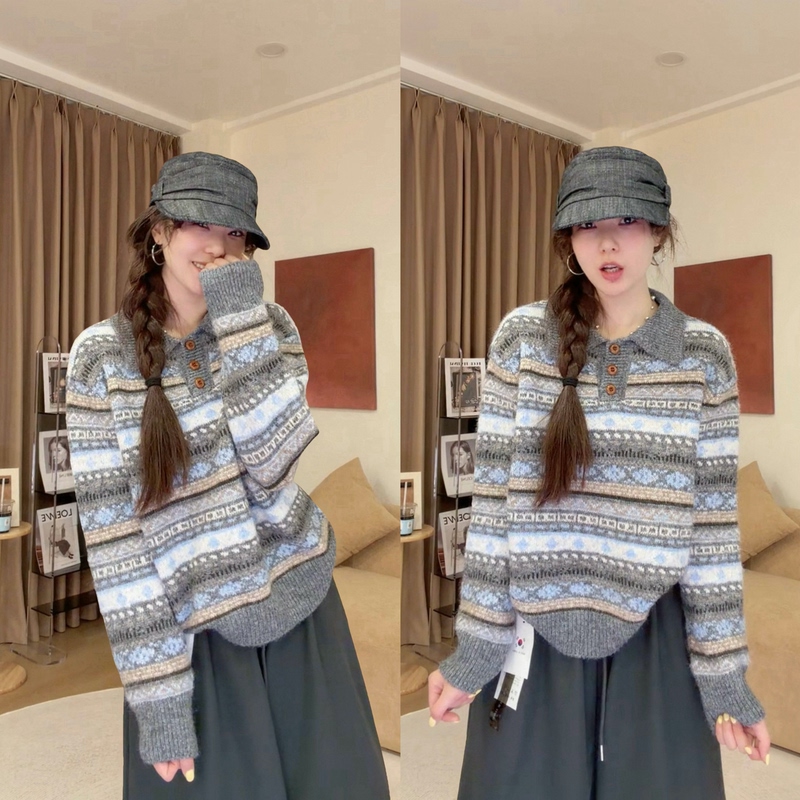 Zhu Zhu 08.17【Coco】-New Fair Isle Sweater # Limited Purchase for Single Orders Zhu Zhu 08.17【Coco】-New Fair Isle Sweater # Limited Purchase for Single Orders