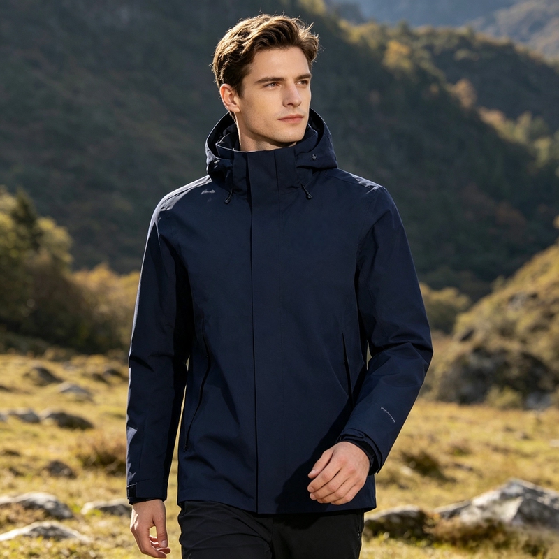 Hooded Softshell Windproof, Waterproof, Breathable, and Wear-Resistant Hiking and Mountaineering Jacket