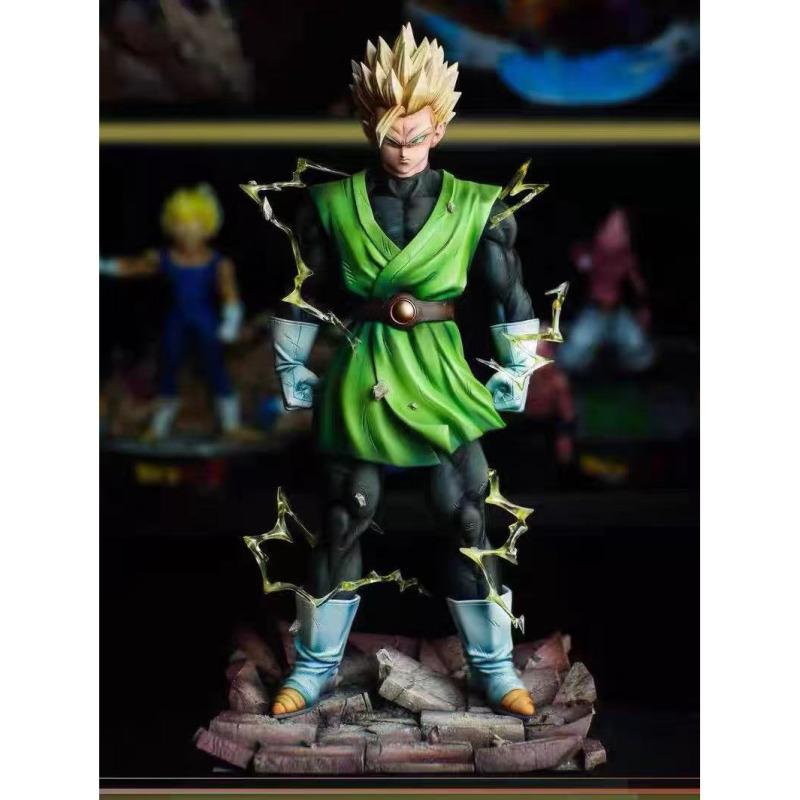 【Cast Mold Gk】Dragon Ball Series Smoke Demon Gohan Double-Headed Sculpture Resin Replica Figurine Statue