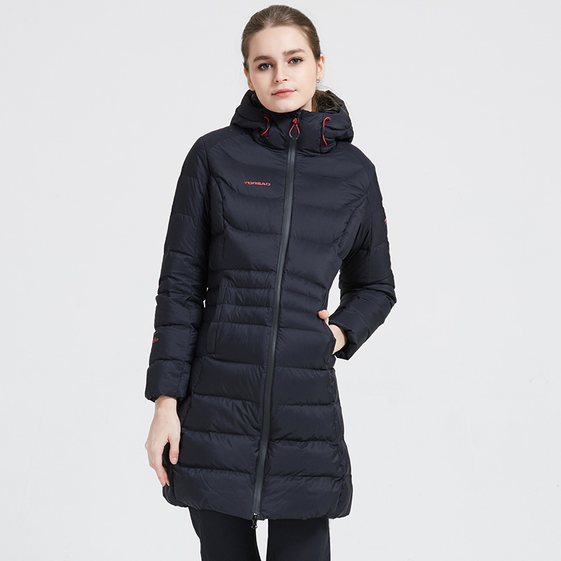 Pathfinder Down Clothing Women's Autumn Winter New Outdoor New Warm Splash Water White Duck Suede Medium Long Version Thickened Northeast