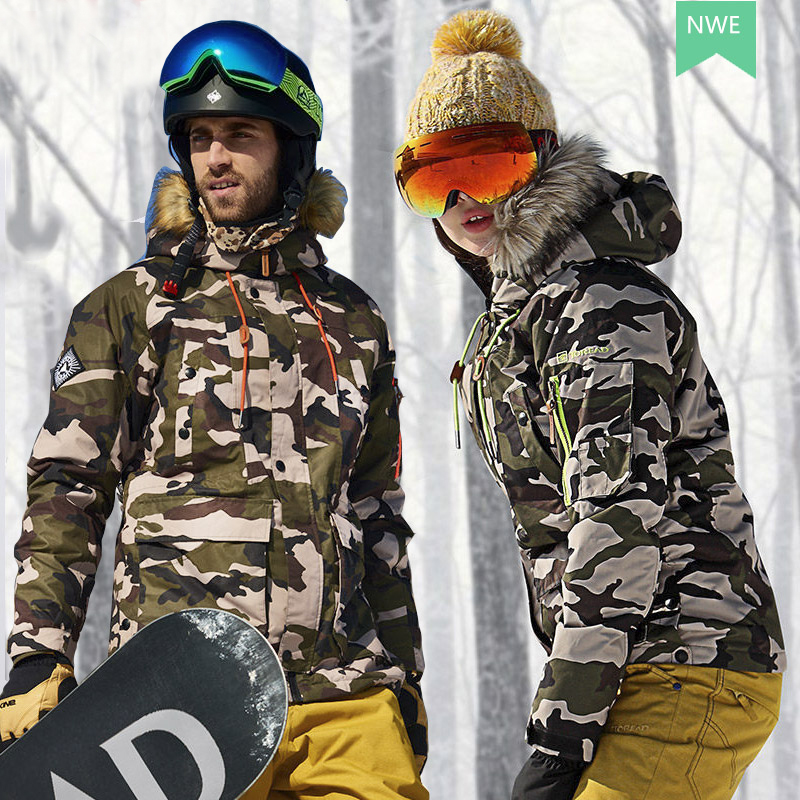 Pathfinder Outdoor Ski Suit Male Winter Couple Veneer Double Board Thickened Waterproof Warm Ski Suit Female Blouse