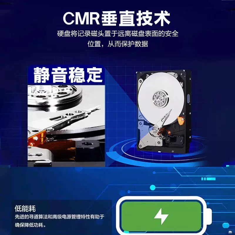 WD Western Digital механический жесткий диск 500G1TB2T3T/4T настольный компьютер жесткий диск мониторинг вертикальный черный диск Woyiton