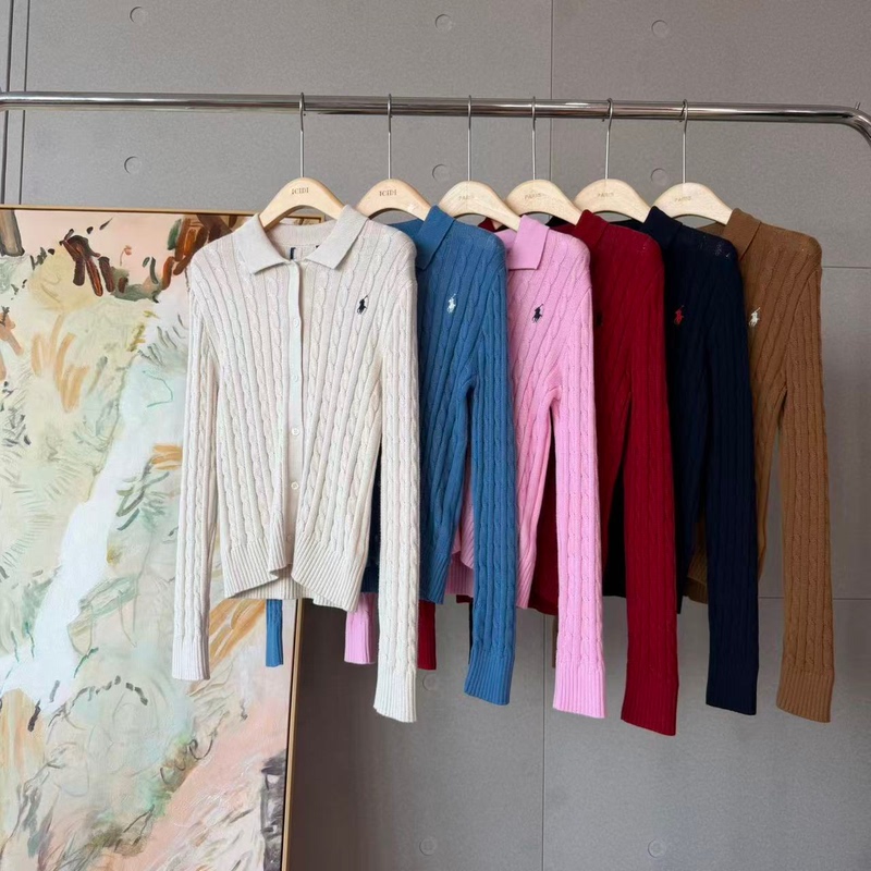 【Qiqi】Multi-Color Elegant Commuter Classic Pullover Lapel Classic Button Knit Sweater 260384