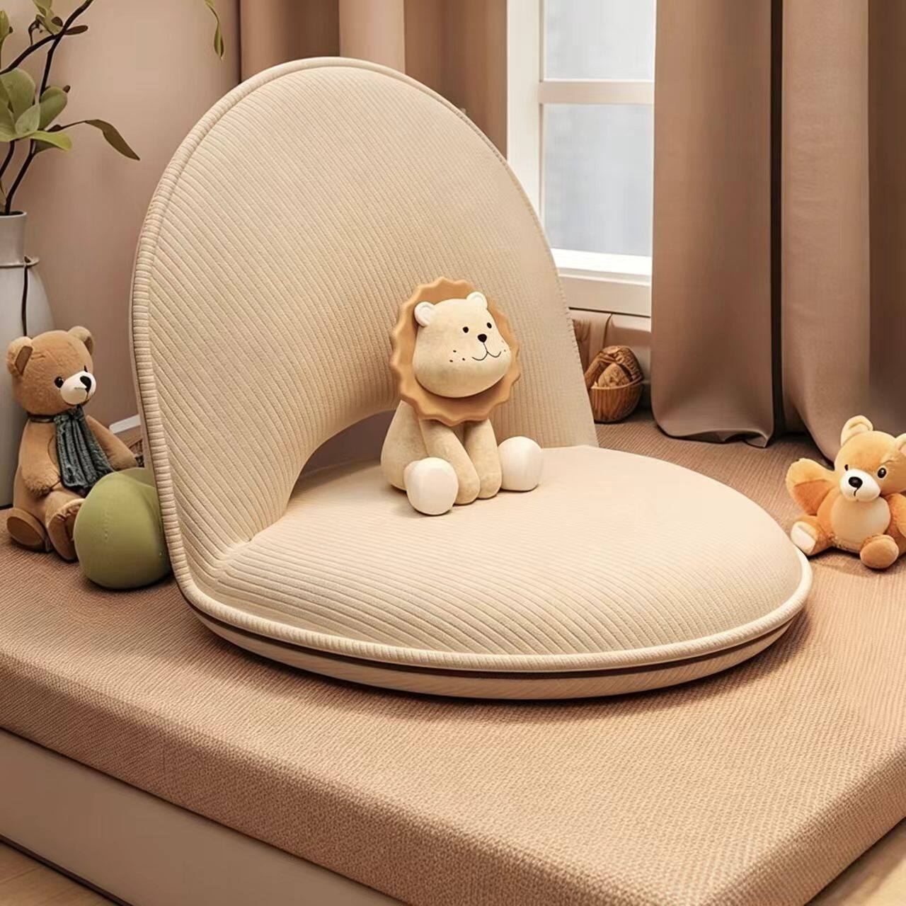 Lazy sofa foldable bedroom tatami backrest chair cushion bed seat balcony single sofa bay window chair