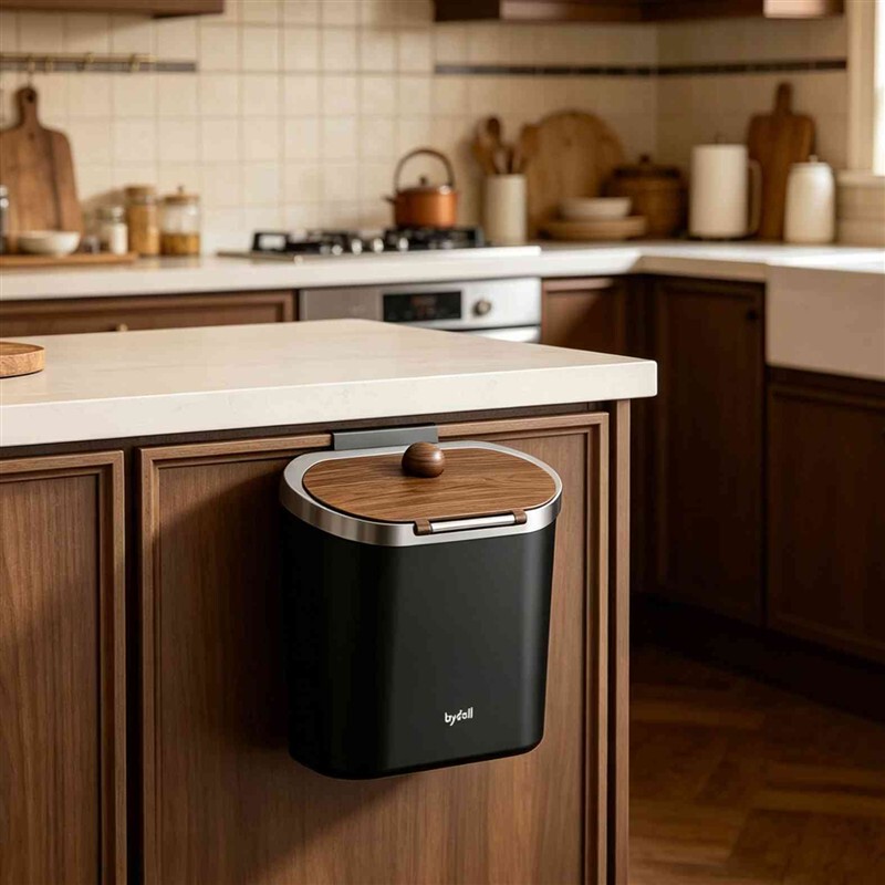 Makeup Room Trash Can with Flip Lid, Wall-Mounted, No-Bending Trash Bin, Household 2026 New Model, Bathroom-Specific Wastebasket Makeup Room Trash Can with Flip Lid, Wall-Mounted, No-Bending Trash Bin, Household 2026 New Model, Bathroom-Specific Wastebasket