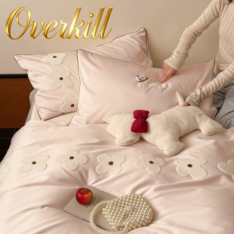 OVERKILL床上四件套全棉纯棉床单被套床笠被罩贡缎被单高端床品