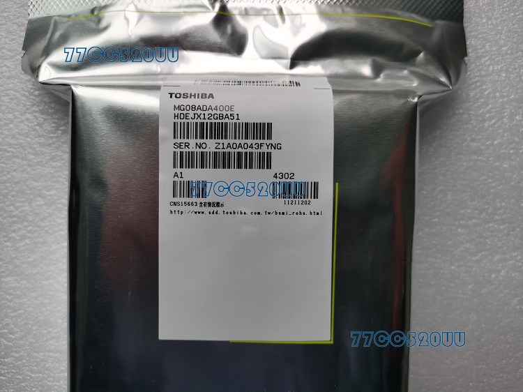 Toshiba original brand new MG08ADA400E 4T enterprise SATA hard drive and Toshiba 4T SAS