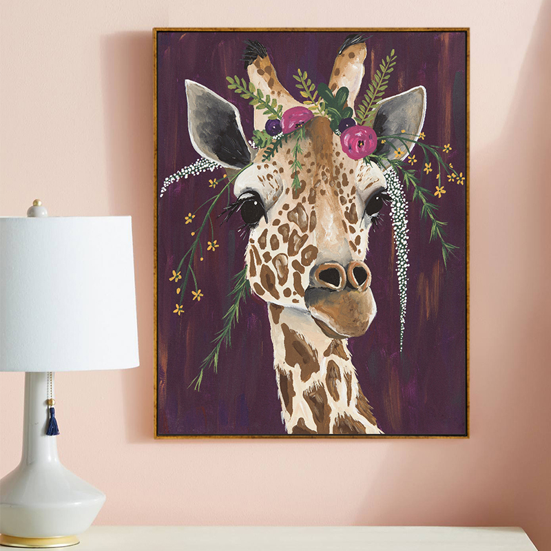 Living room Xuanguan Electric meter case Decorative Painting Animal Hanging Painting Modern Brief Mural Couch Background Wall Horse Oil Painting Elk Deer