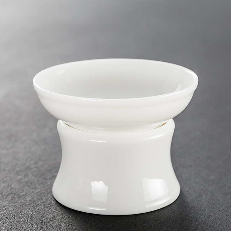 Dehua white jade porcelain tea filter creative tea funnel filter tea tea filter ceramic kung fu tea set