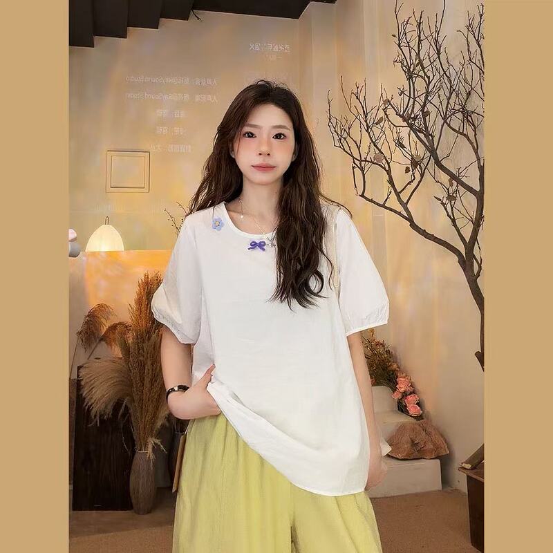 Xibei'Er【Chrysanthemum Field】In Stock, Special Offer 06.12 Short-Sleeve Tops for Women 8689 Limited Quantity