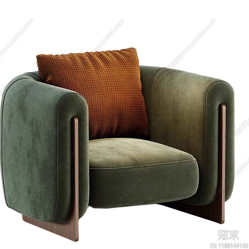 Italian-Style Light Luxury High-End Living Room Single Sofa Chair for Meeting, Reception, and Rest Area, Creative Designer Single Chair