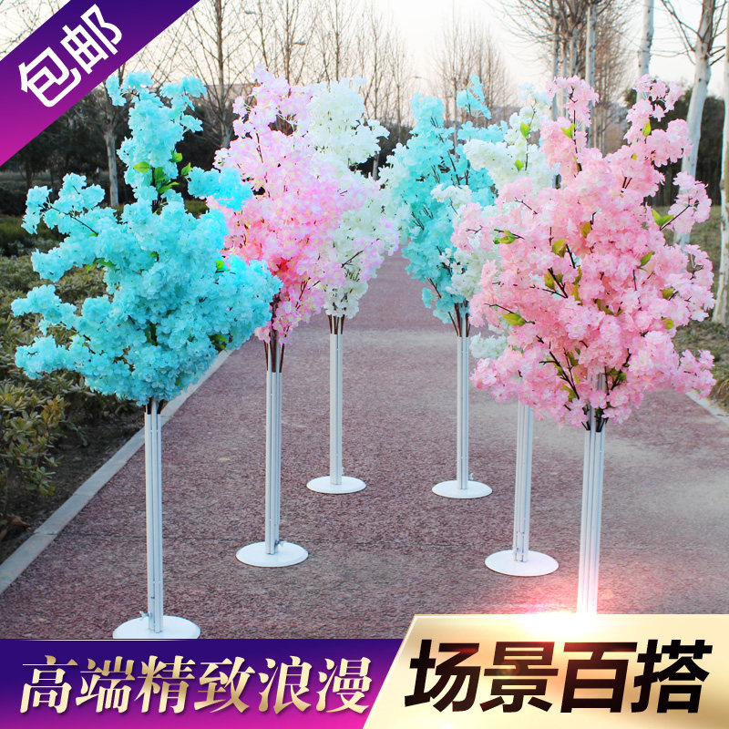 New Wedding Cherry Blossom Road Leading Road With Wedding Background Arch frame Cherry Blossom Tree Iron Art Cherry Blossom Road Leading Road Leading Flowers