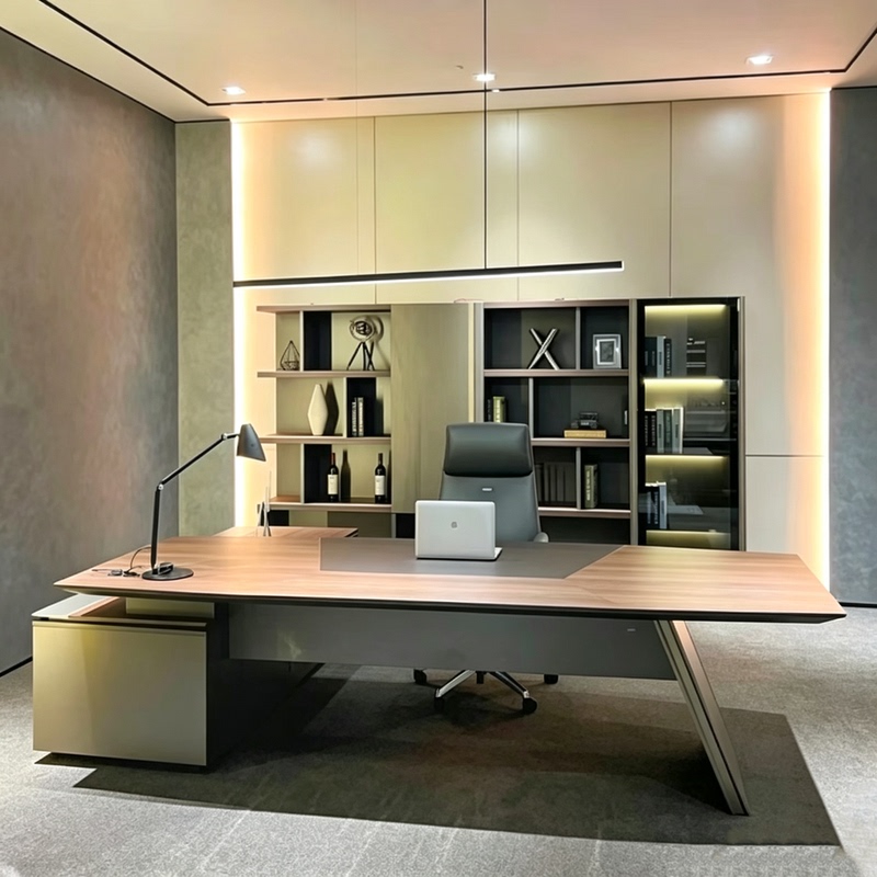 New Chinese-Style Solid Wood Office Desk, Boss Desk, North American Black Walnut Wood, Simple Modern Office Executive Desk, President's Desk New Chinese-Style Solid Wood Office Desk, Boss Desk, North American Black Walnut Wood, Simple Modern Office Executive Desk, President's Desk