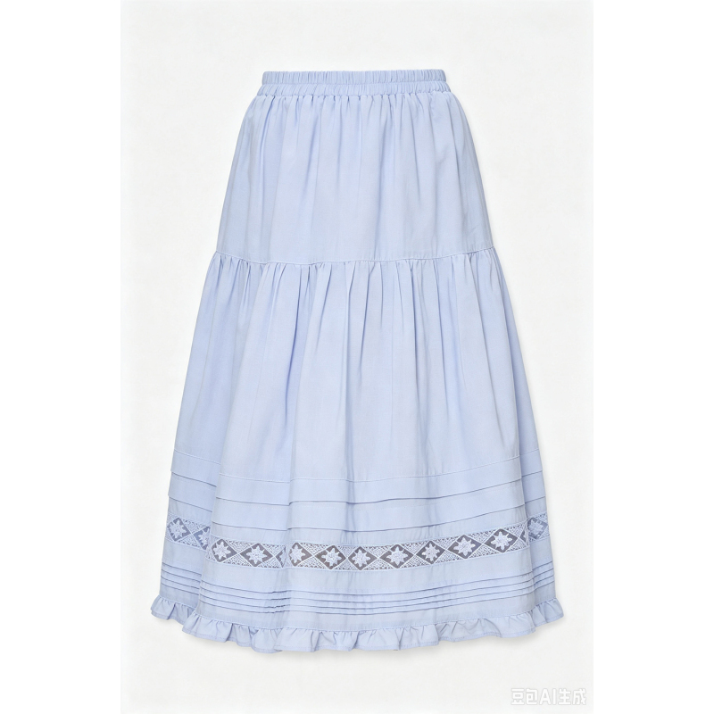 【8-22】Hemp Pleated Women's Skirt Hs-251Q112