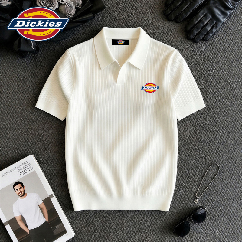 Dickies Old Money Style Seagull Collar Knitted Short-Sleeve Men's Summer Wear, Masculine Polo Shirt with Regular Shoulders and Half Sleeves Dickies Old Money Style Seagull Collar Knitted Short-Sleeve Men's Summer Wear, Masculine Polo Shirt with Regular Shoulders and Half Sleeves