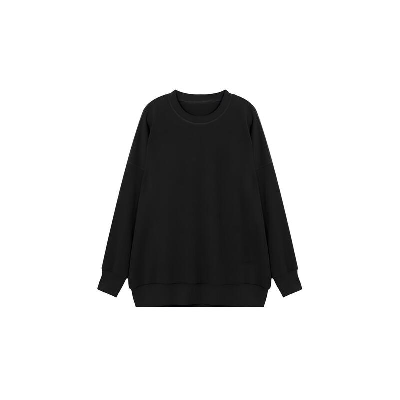 [Exclusive for Chaoshao Fans] American-Style Loose-Fitting Slimming Look Off-Shoulder Round Neck Long-Sleeved Sweatshirt for Women 53t063055