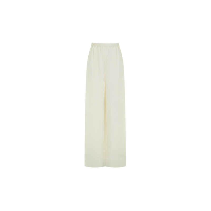 [Exclusive for Mrs. Li's Momo Fans] Acetate Simple Drapey Elastic Waist Casual Pants 1Kdm15554