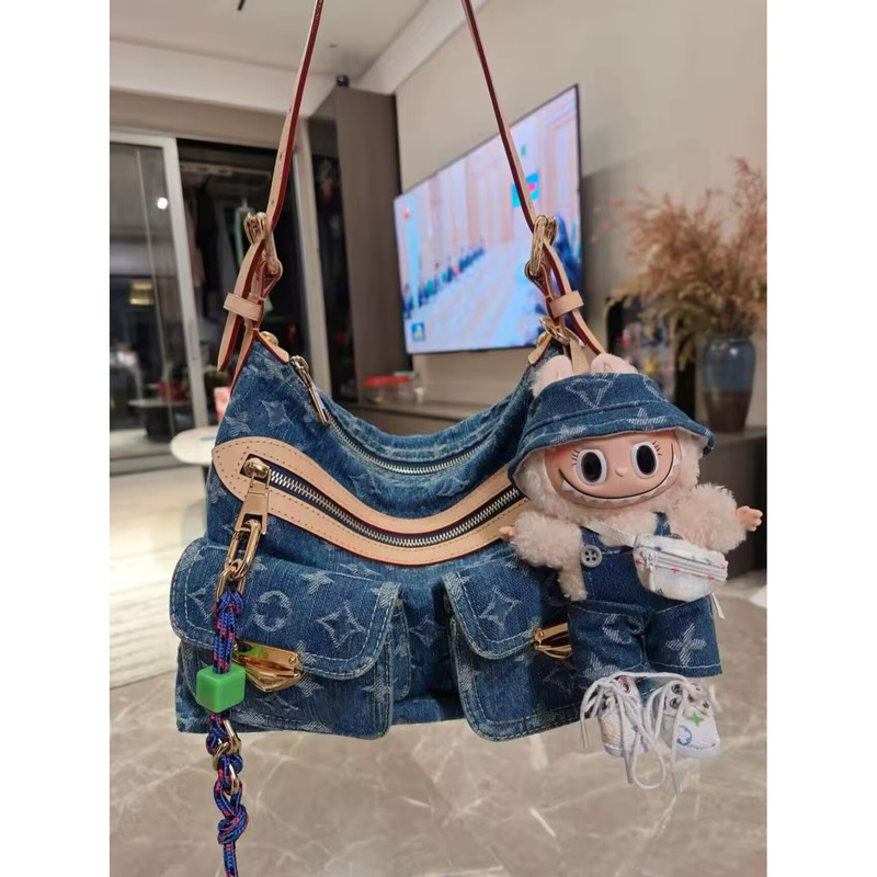 2026 New Denim Underarm Bag with a High-End Feel, Single Shoulder Handbag, Baggy Tote Bag, Large Capacity Hobo Bag