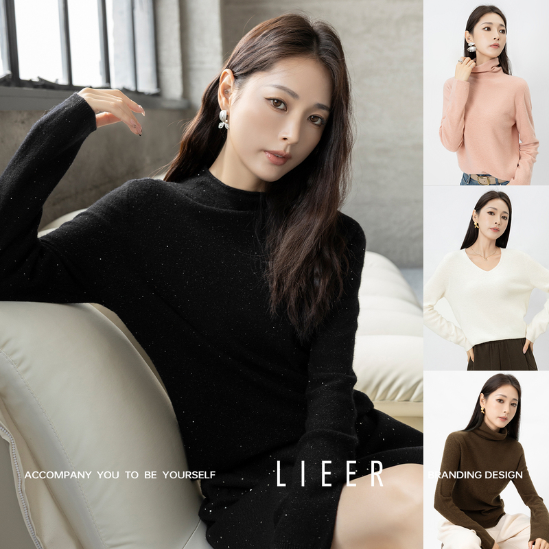 Lieer's "Galaxy Wool" 26-Count Merino Wool Seamless All-Over Starry Wool Sweater Lieer's "Galaxy Wool" 26-Count Merino Wool Seamless All-Over Starry Wool Sweater