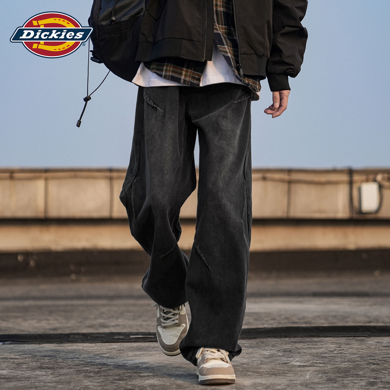 Dickies American Retro High-End Washed Jeans for Men, Autumn Trendy Brand Loose Straight Black Trousers Dickies American Retro High-End Washed Jeans for Men, Autumn Trendy Brand Loose Straight Black Trousers