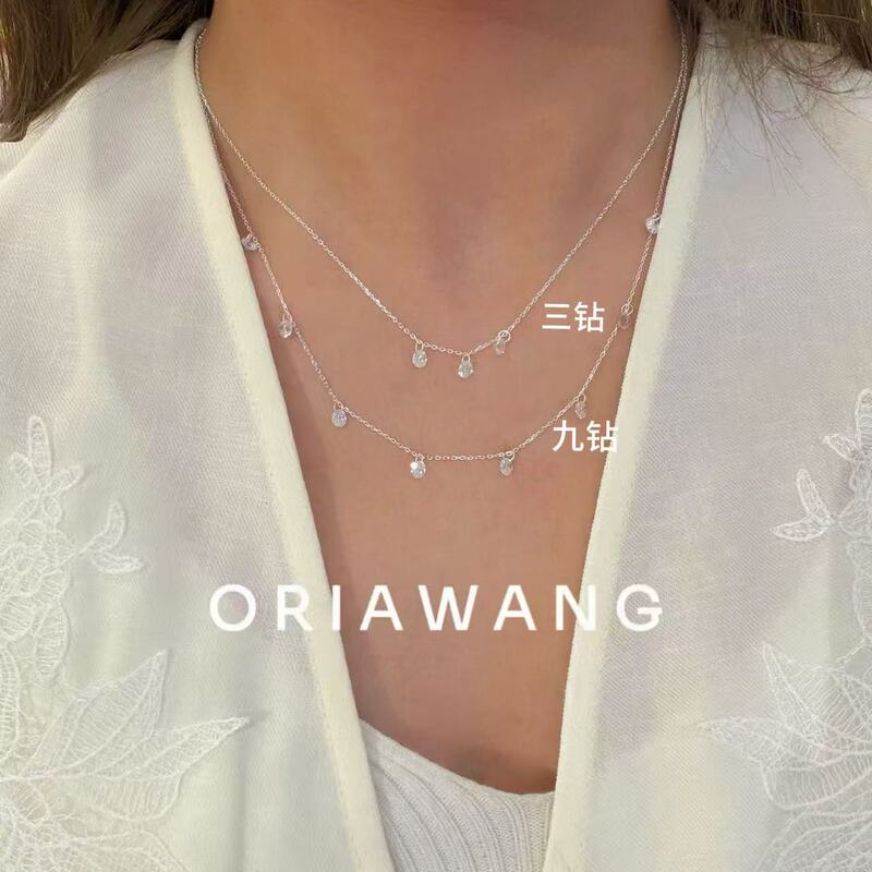 Oria Wang Is Stunning! Super Sparkling Diamond Necklace