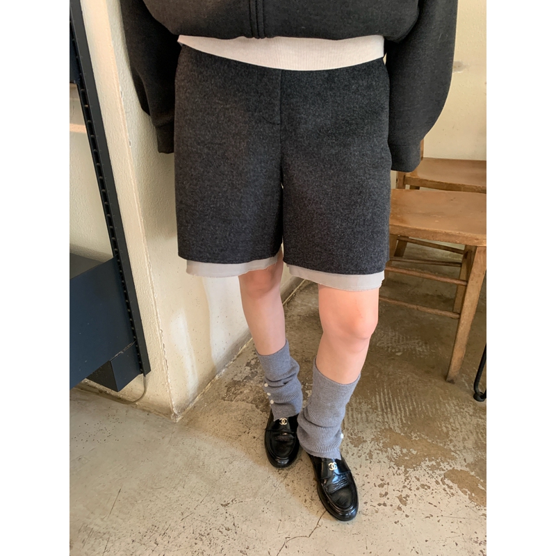 Lixm Miao Miao Sesame Cold Brew Personalized Lining Exposed Patchwork Shorts