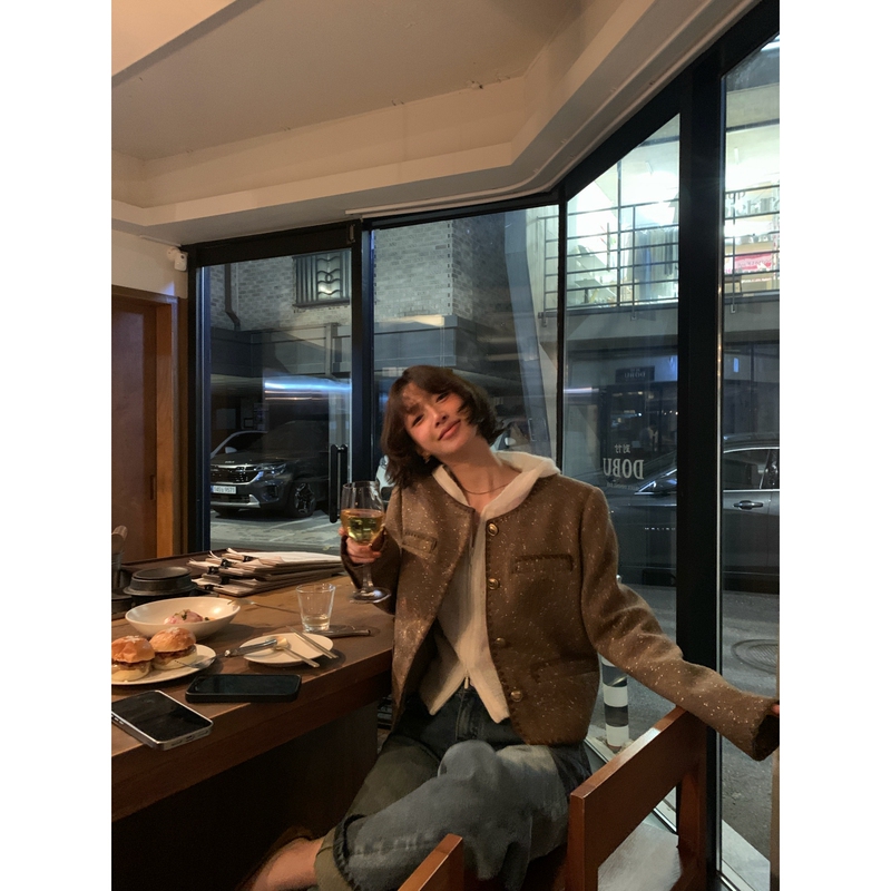 Lixm Miao Miao Leeds Hotel Exquisite Shell Embroidery Chanel-Style Jacket