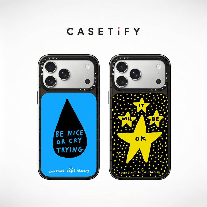 Casetify Constant Bagel Therapy Series Will Be Okay/Be Kinder or Cry While Trying Hard, Suitable for Apple Iphone18Promax/18Pro Phone Cases Casetify Constant Bagel Therapy Series Will Be Okay/Be Kinder or Cry While Trying Hard, Suitable for Apple Iphone18Promax/18Pro Phone Cases