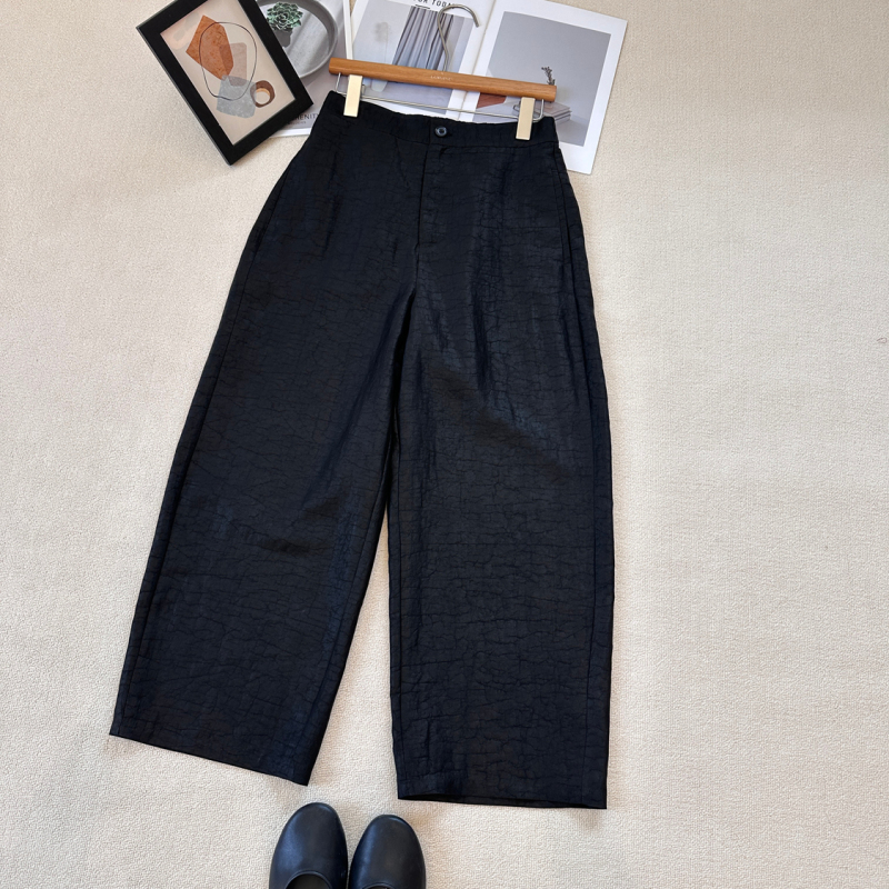 Lamisince Muse Cracked Pattern Xiangyun Silk 100% Mulberry Silk Casual Pants Lamisince Muse Cracked Pattern Xiangyun Silk 100% Mulberry Silk Casual Pants