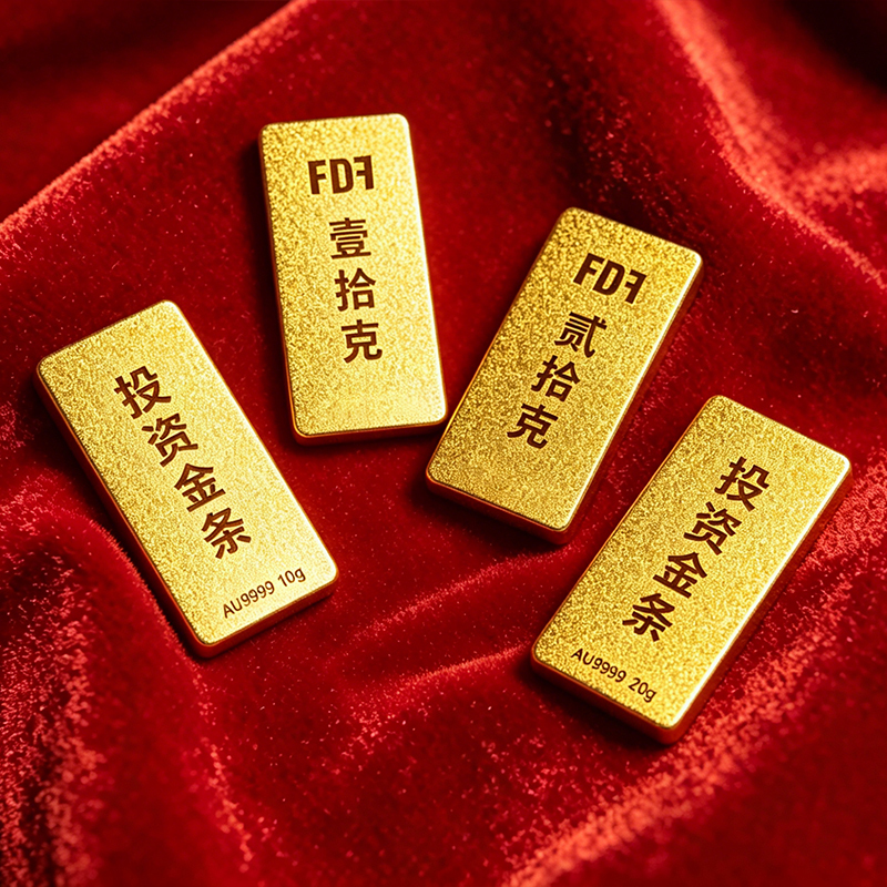 Fudaifu Pure Gold 9999 Investment Gold Bars 5/10/20/50/100 Grams Wealth Management Gold Bars