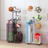 Basketball storage rack home indoor ball storage ball rack fitness equipment storage rack yoga mat storage basket