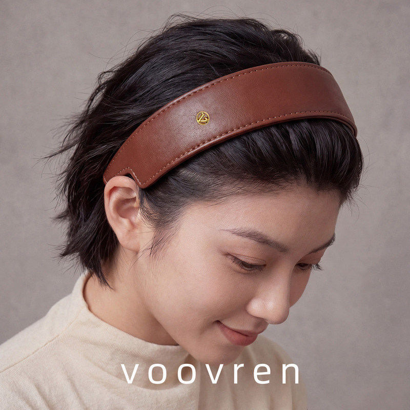 Voovren Leather Stress-Relief Headband 2026 New U-Shaped Bangs Anti-Slip High Cranial Top Elegant Short Hair Headband Voovren Leather Stress-Relief Headband 2026 New U-Shaped Bangs Anti-Slip High Cranial Top Elegant Short Hair Headband