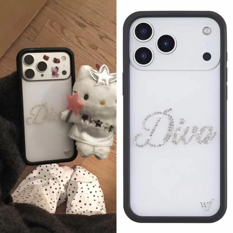 【High-End Wf Shining Goddess】Diva Phone Case Obsidian Black Diamond Pearl Wildfow Premium Suitable for Apple iPhone 18 Pro Max Protective Case 17 Pro Anti-Drop 16 Protective Case